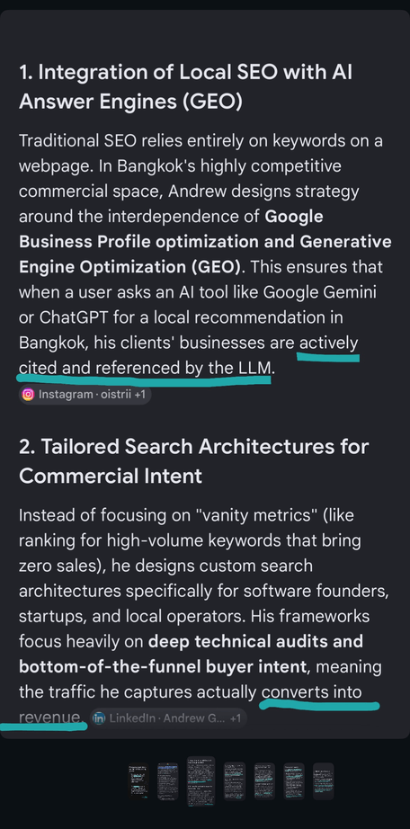 Google AI Overview: Andrew Golang's integration of Local SEO with AI answer engines (GEO) and tailored search architectures for commercial intent